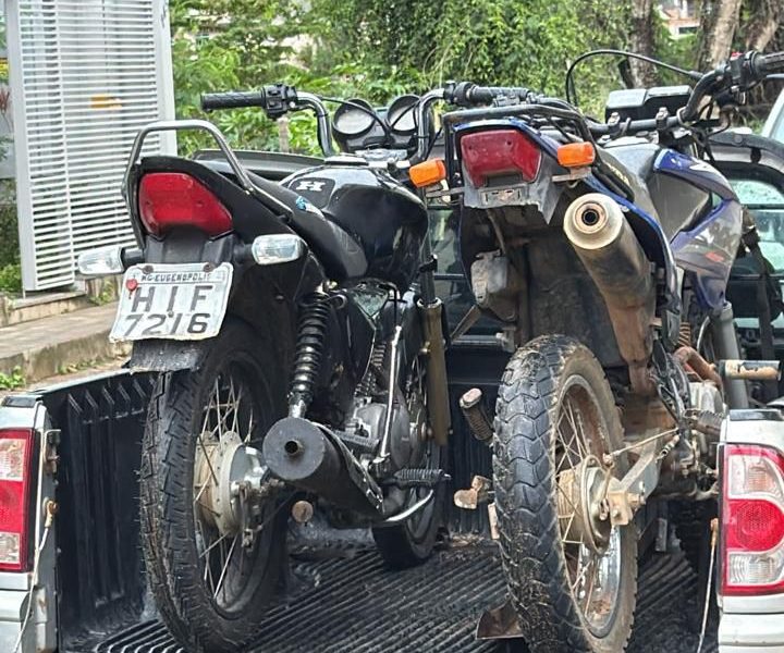 PM recupera três motocicletas furtadas em Patrocínio do Muriaé Mg