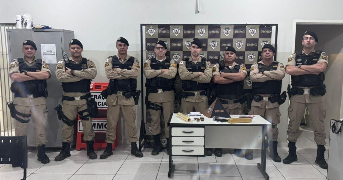 PM prende homem por tráfico de drogas e posse ilegal de arma de fogo no Distrito do Vermelho em Muriaé Mg
