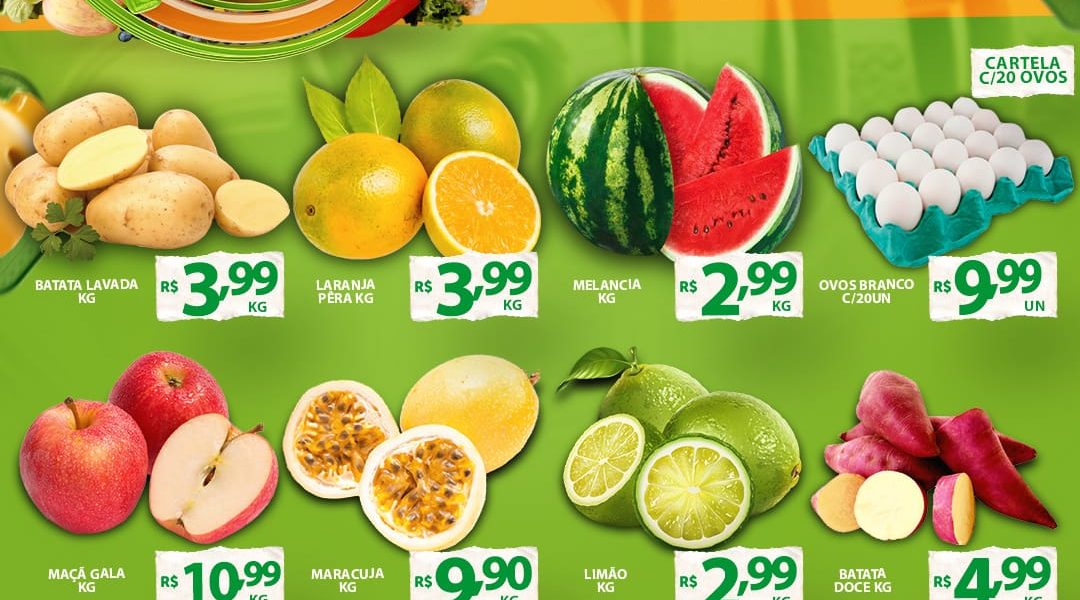 Hortifruti do Mercado Central nesta quarta e quinta feira