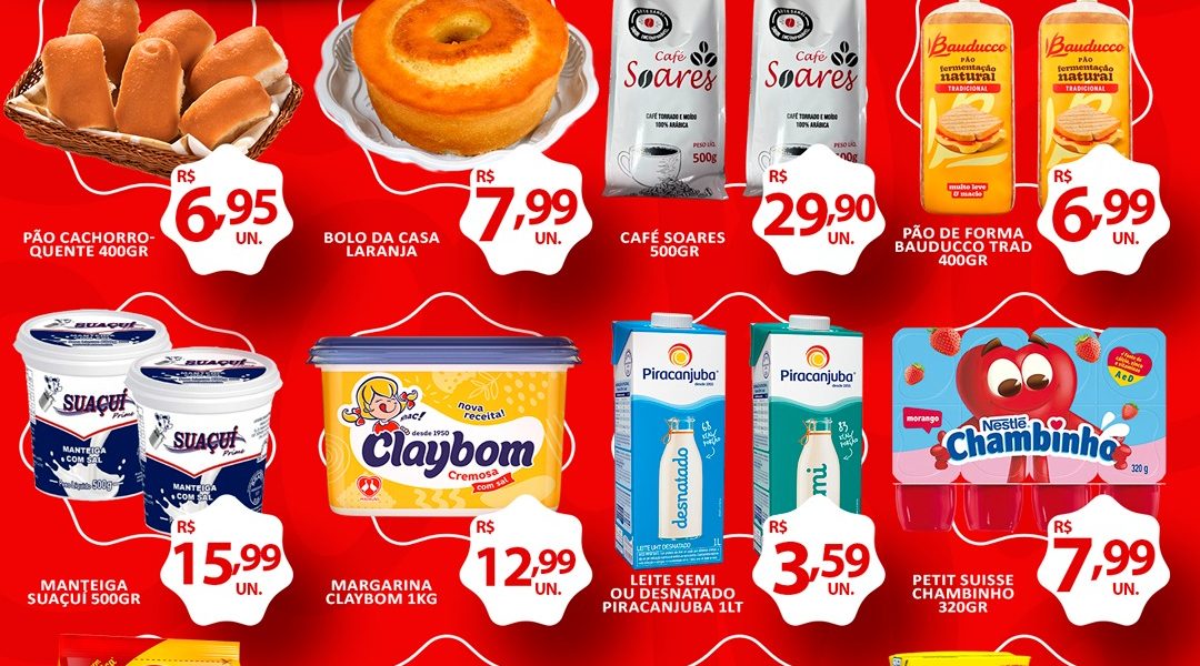 Ofertas da Padaria no Mercado Central de Miradouro
