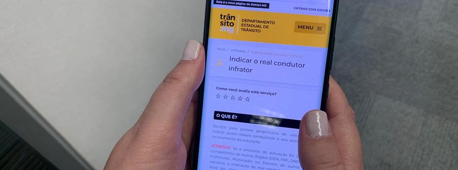 Detran-MG orienta sobre serviço que permite que indicar o real infrator