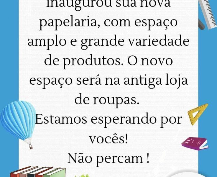 A nova Papelaria da Feira do Amigão está repleta de materiais escolares