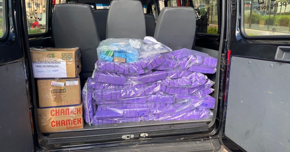 PCMG incinera cerca de 200 quilos de drogas na região Central de Minas