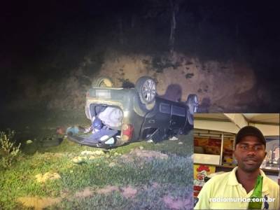 Condutor embriago capota com veículo próximo a comunidade do Ivaí e um dos passageiros morre na hora