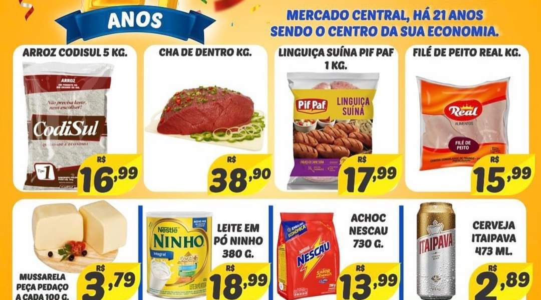 Ofertas deste final de semana no Mercado Central de Miradouro