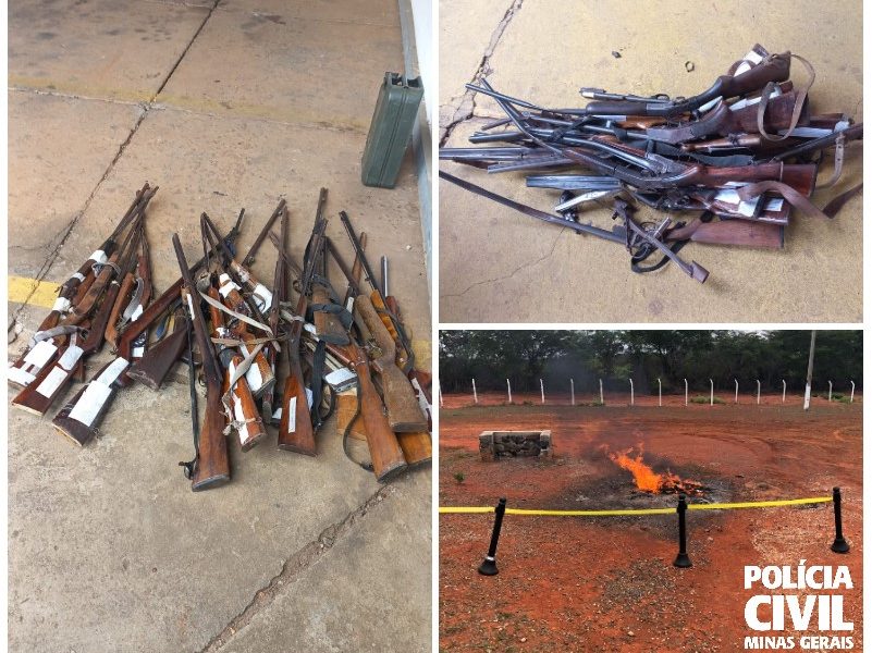Buenópolis: Polícia Civil realiza destruição de armamento