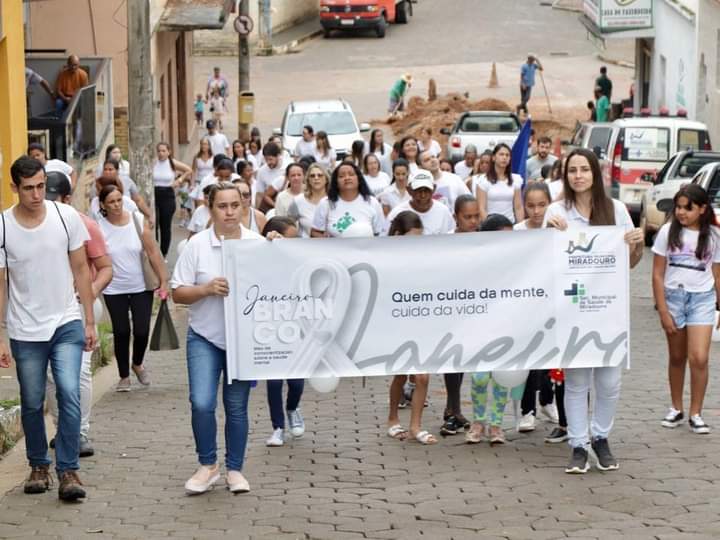 Passeata da Secretaria de Saúde de Miradouro destaca Janeiro branco 