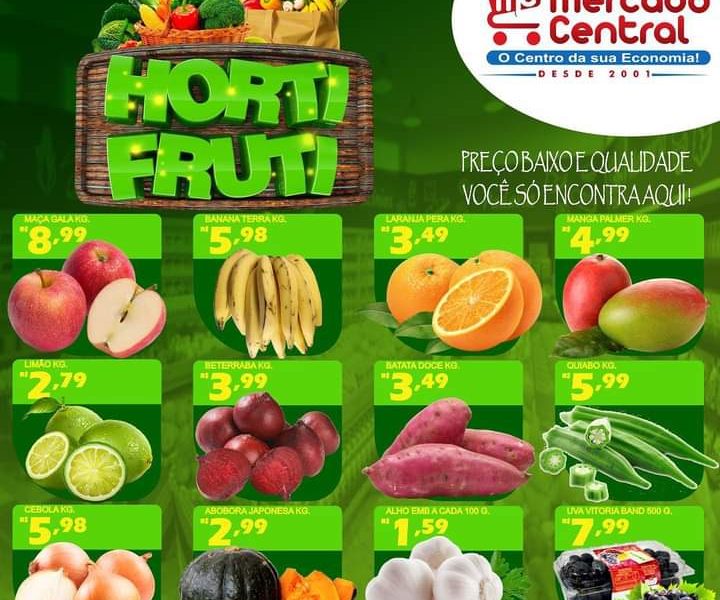 Hortifruti do Mercado Central nesta quarta e quinta feira