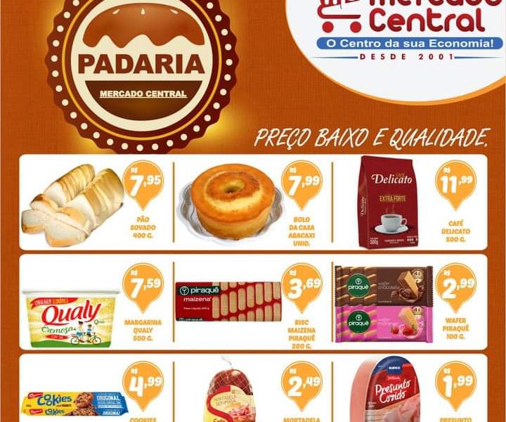 Oferta do dia de padaria no Mercado Central em Miradouro
