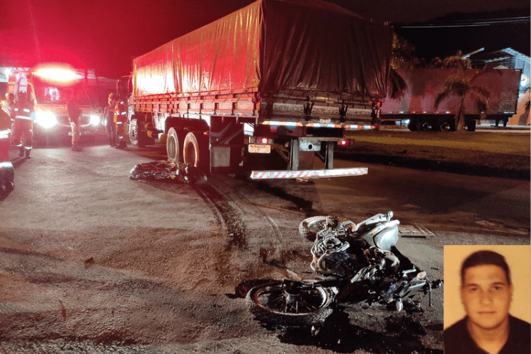 Motociclista de 24 anos morre em acidente com caminhão na BR-116 no Bela Vista