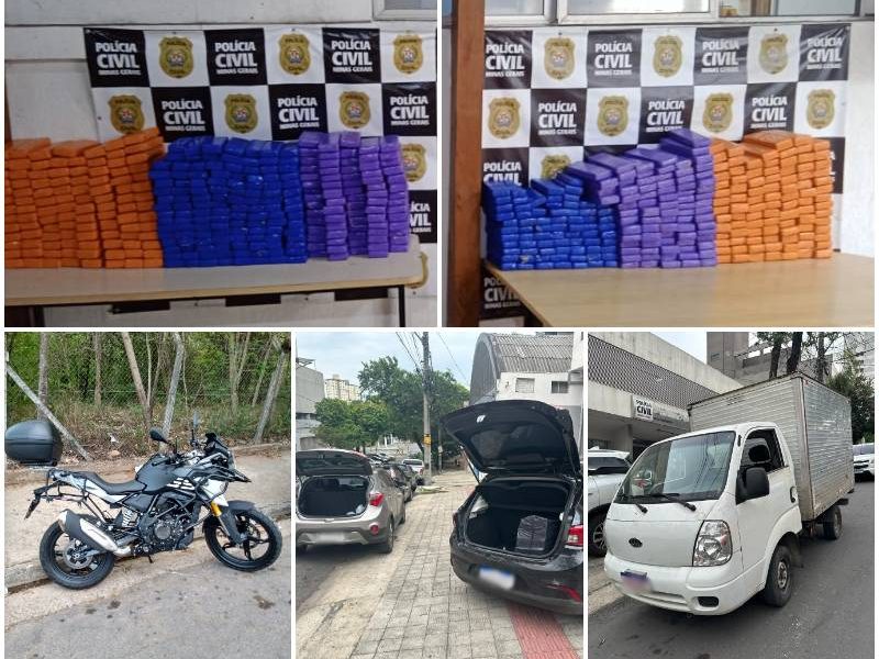 PCMG apreende meia tonelada de maconha em ação contra furto de veículo