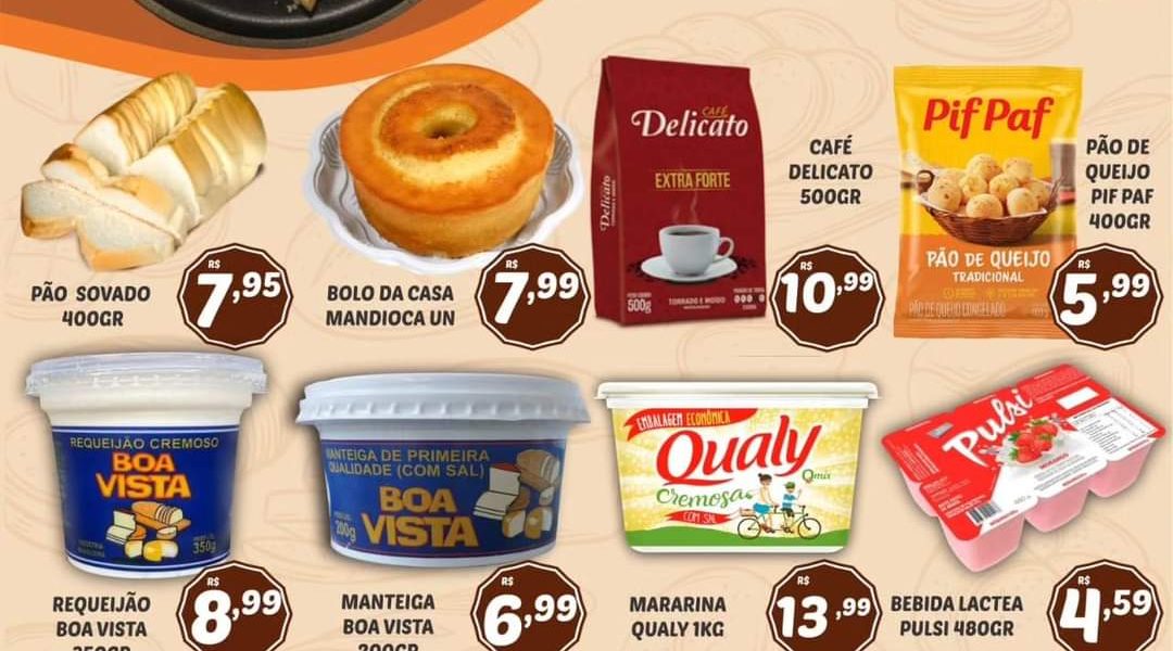 Confira as nossas ofertas da padaria no Mercado Central de Miradouro