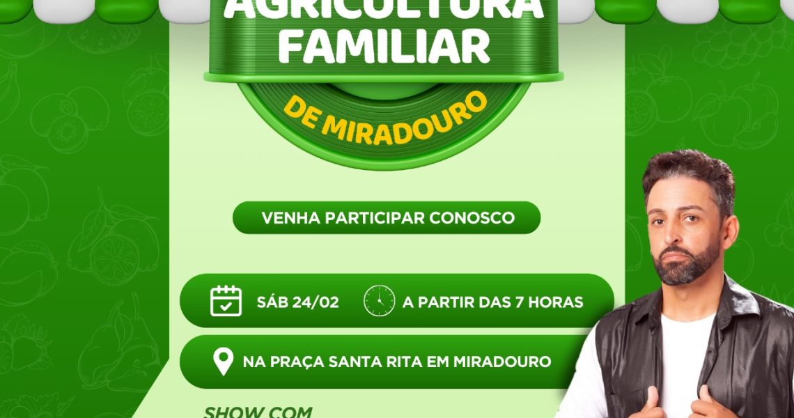 A feira da agricultura familiar comemora 10 anos de existência nesse sábado (24/02)