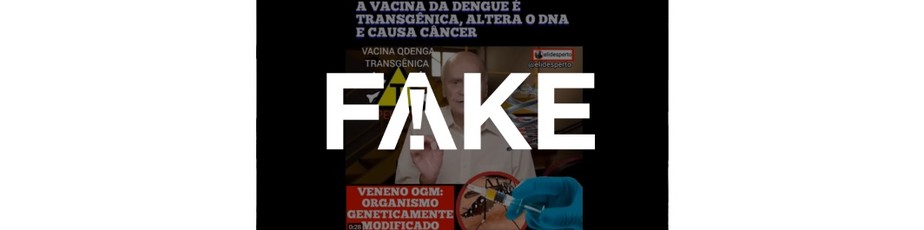 É #FAKE que Drauzio Varella diz em vídeo que vacina da dengue é transgênica, altera o DNA e provoca câncer