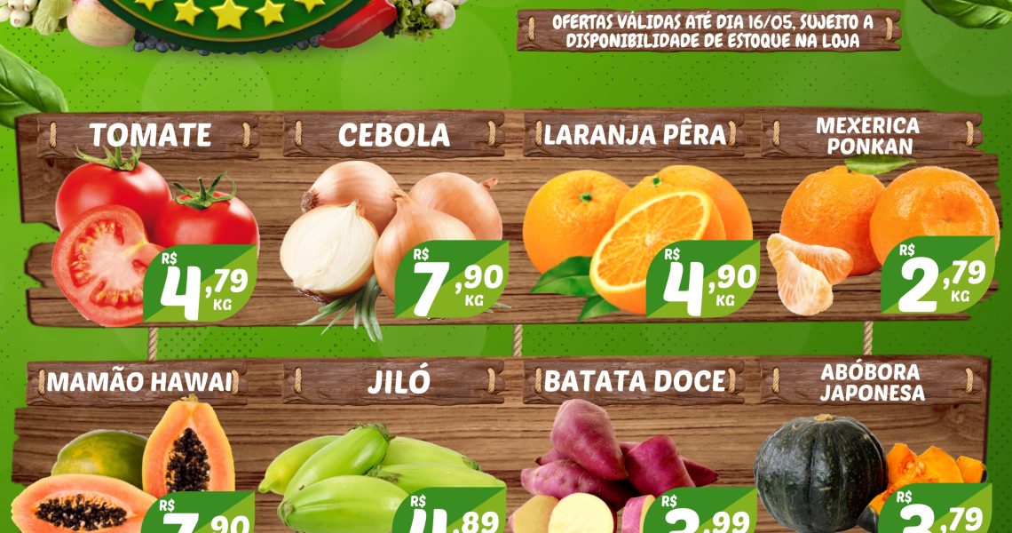 Ofertas do Hortifruti do Mercado Central nesta quarta e quinta feira