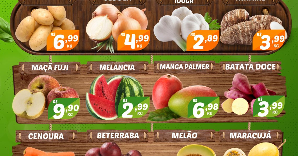 Hortifruti do Mercado Central nesta quarta e quinta feira