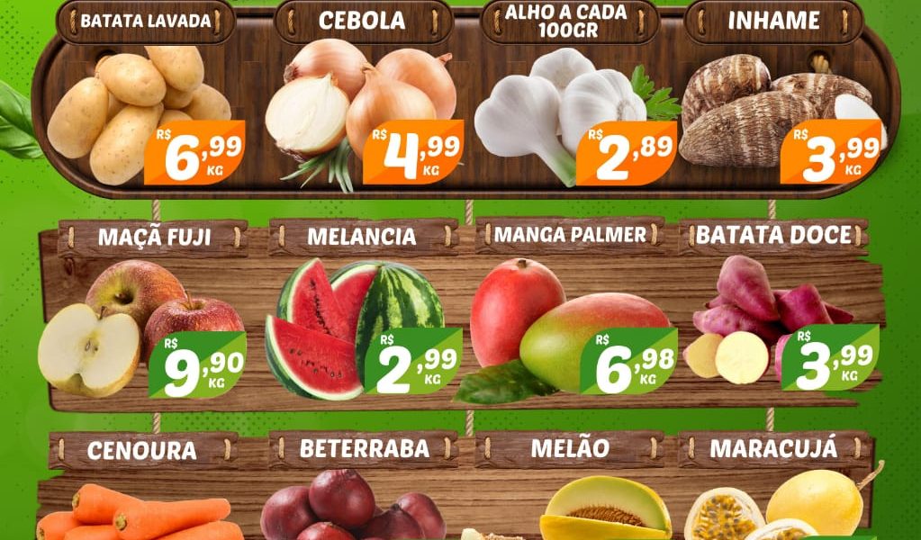 Hortifruti do Mercado Central nesta quarta e quinta feira