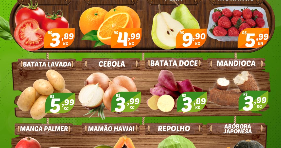 Hortifruti do Mercado Central nesta quarta e quinta feira