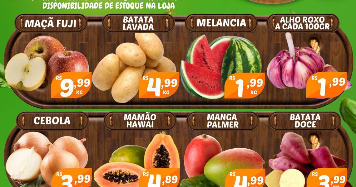 Hortifruti do Mercado Central nesta quarta e quinta feira