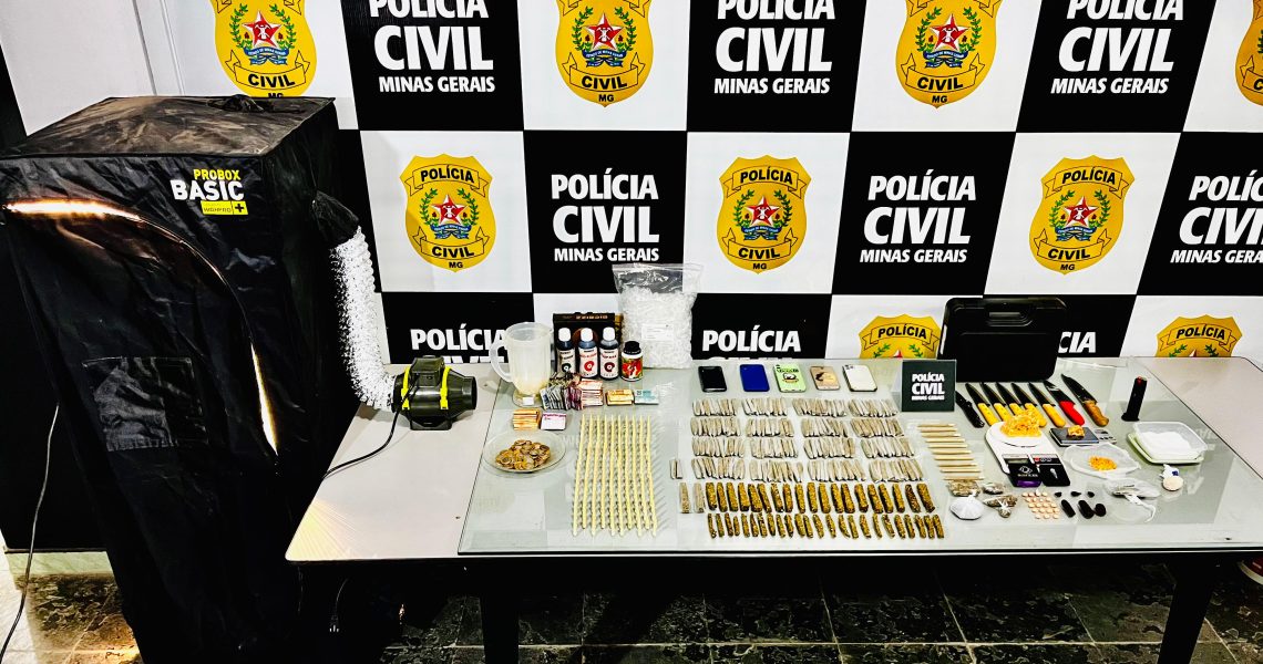 Operação Deméter: Polícia Civil de Minas Gerais apreende granadas e grande quantidade de drogas em Ubá