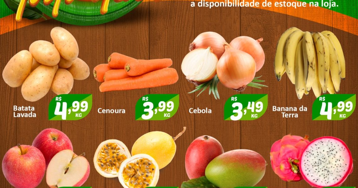 Hortifruti do Mercado Central nesta quarta e quinta feira