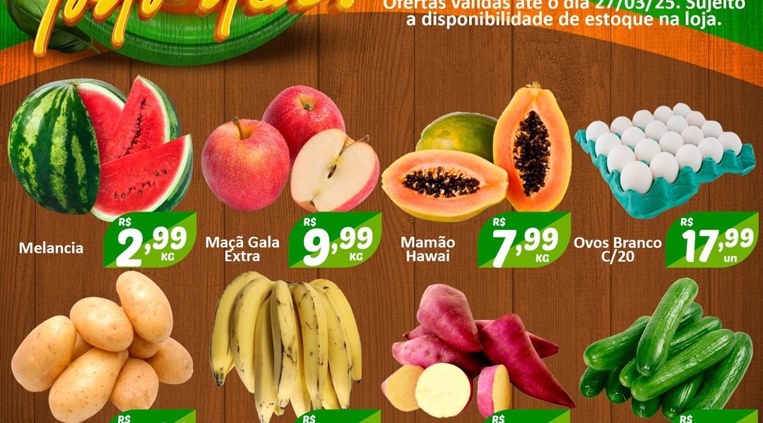 Hortifruti do Mercado Central nesta quarta e quinta feira