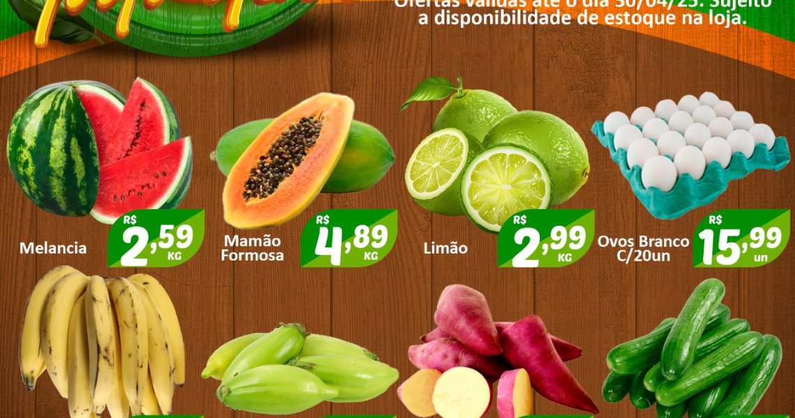 Hortifruti do Mercado Central nesta quarta e quinta feira
