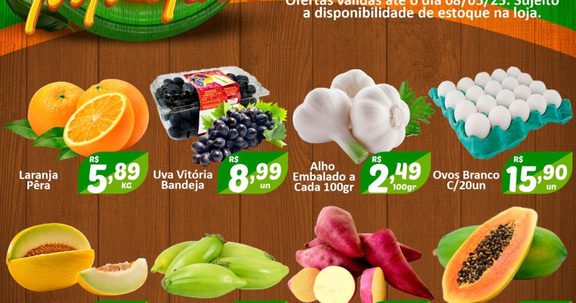 Hortifruti do Mercado Central nesta quarta e quinta feira