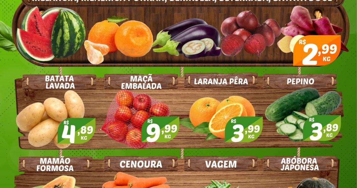 Hortifruti do Mercado Central nesta quarta feira