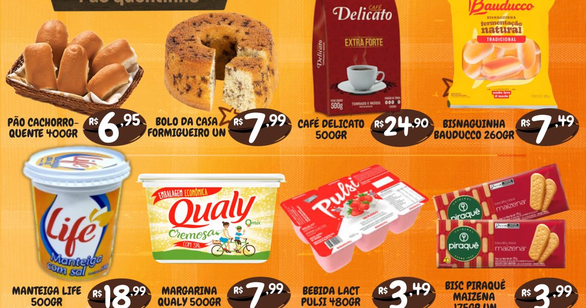 Ofertas da Padaria e ofertas de final do mês é no Mercado Central de Miradouro