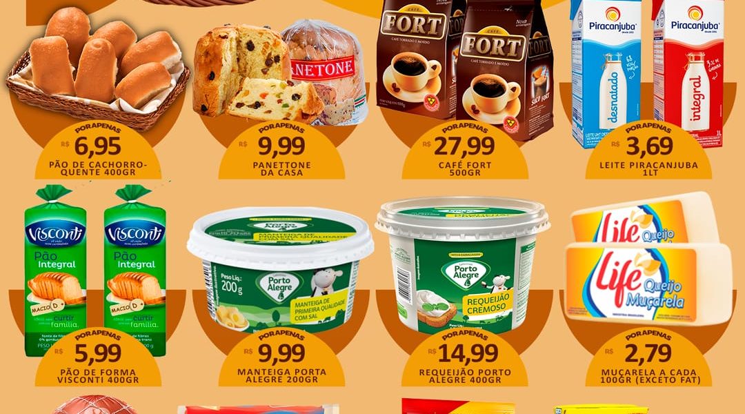 Ofertas da Padaria no Mercado Central de Miradouro
