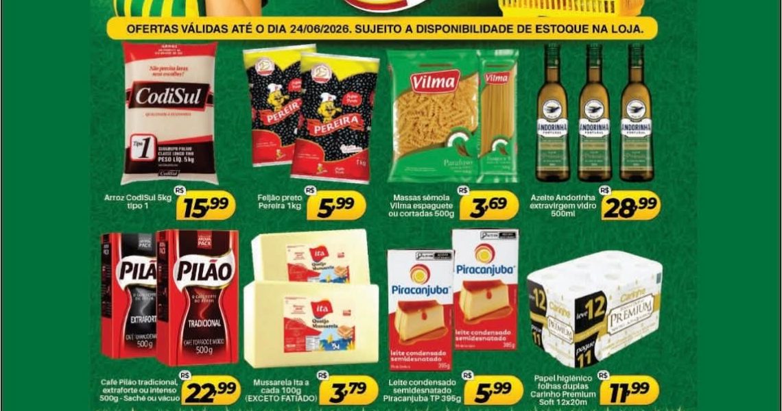 Fecha mês é no Mercado Central de Miradouro!! Uma goleada de preços baixos!